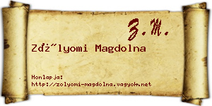 Zólyomi Magdolna névjegykártya
